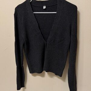 Uniqlo Charcoal V-Neck Women's Sweater
